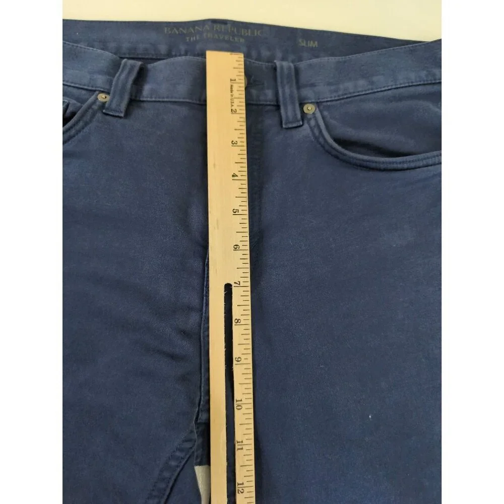 Banana Republic The Traveler Jeans Men 32 Blue Slim Fit 5 Pocket Stretch‎ Casual